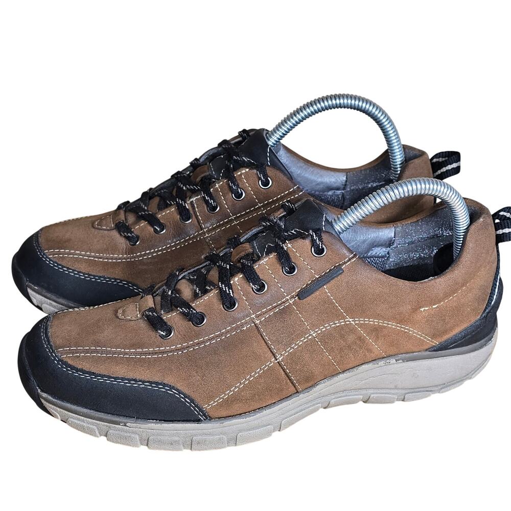 Clarks Mens 8W Womens Wavewalk Hiking Shoes Brown Waterproof Leather 64757